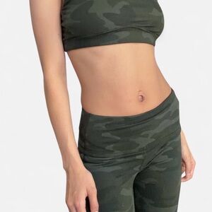 Camo Green Leggings and Sports Bra Set